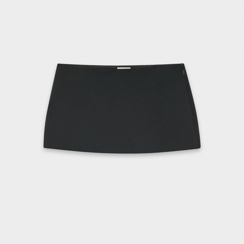 Aritzia Black Mini Skirt with Side Zip